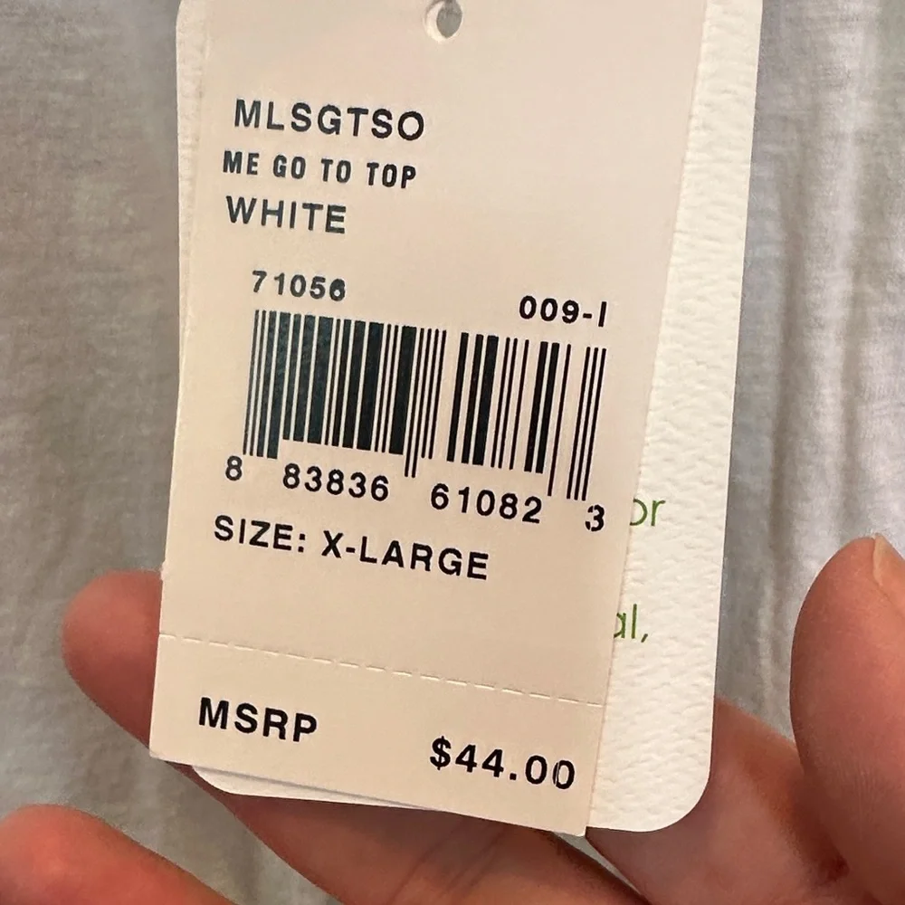 ME Mary Ellen White Long Sleeve Top XL - Picture 3 of 6